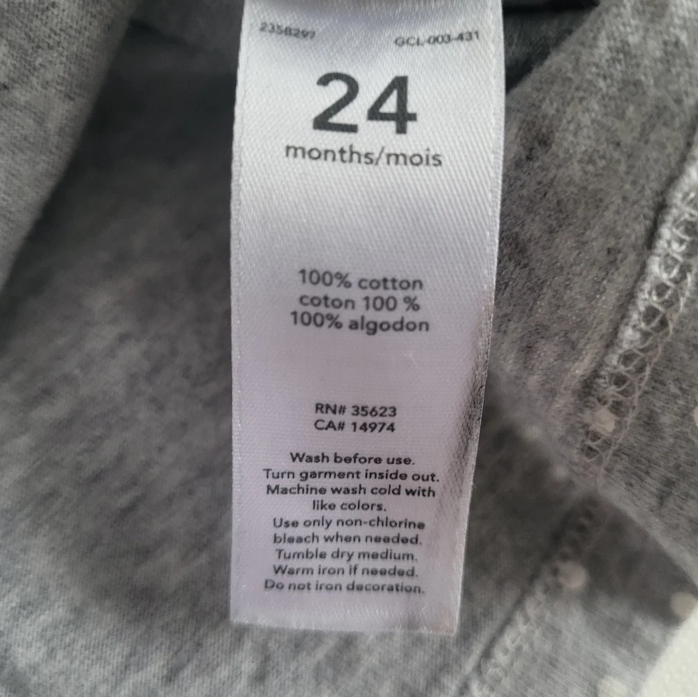 Carter's Gray Polka Dot Shirt 24 Months